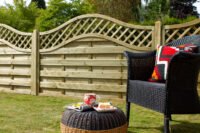 Forest Garden 1.8m x 0.9m Pressure Treated Decorative Europa Prague Fence Panel - Pack of 4