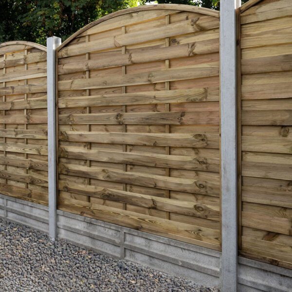 Forest Garden 1.8m x 1.8m Pressure Treated Decorative Dome Top Fence Panel - Pack of 4