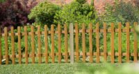 Forest Garden 6ft x 3ft (1.83m x 0.9m) Pale Picket Fence Panel - Pack of 5